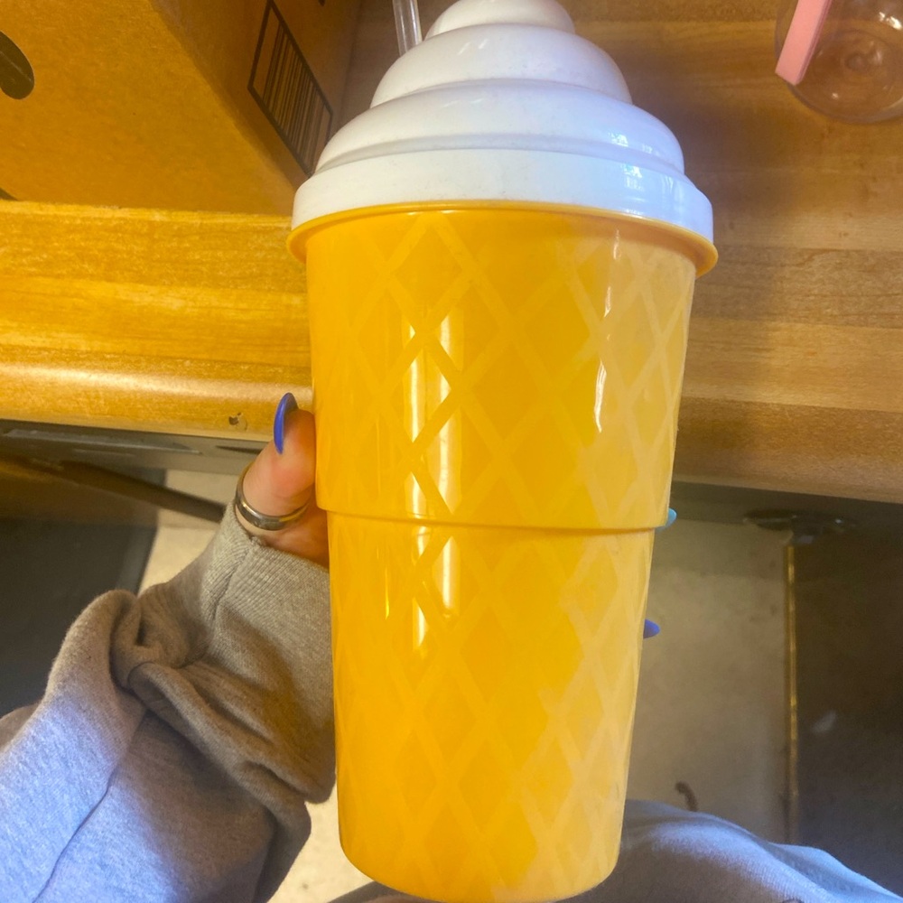 Yellow Ice Cream Cone Tumbler